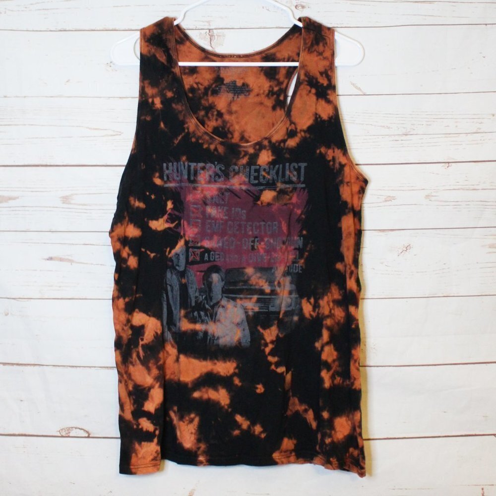 Black Supernatural Tank Sam & Dean XXL Tie Dye